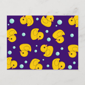 Rubber Duck Pattern Postcard