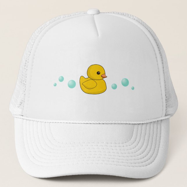 Rubber Duck Pattern Trucker Hat (Front)