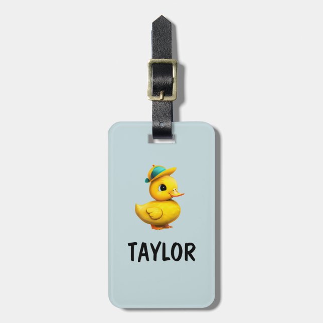 Rubber Duck Personalised Colourful Bag Backpack Luggage Tag (Front Vertical)