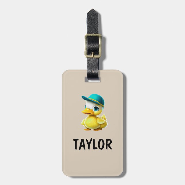 Rubber Duck Personalised Colourful Bag Backpack Luggage Tag (Front Vertical)
