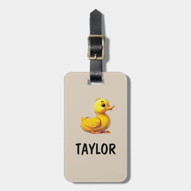 Rubber Duck Personalised Colourful Bag Backpack Luggage Tag (Front Vertical)