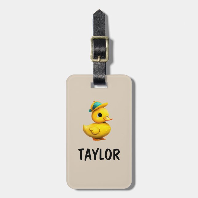 Rubber Duck Personalised Colourful Bag Backpack Luggage Tag (Front Vertical)