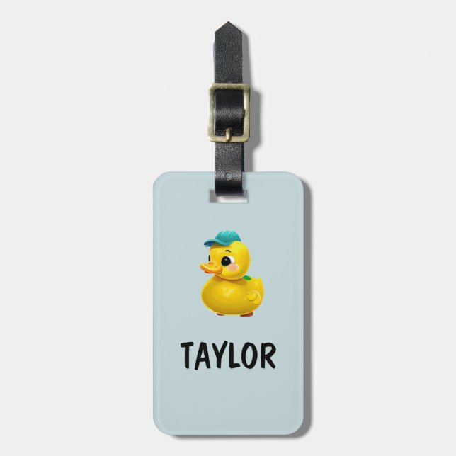 Rubber Duck Personalised Colourful Bag Backpack Luggage Tag (Front Vertical)