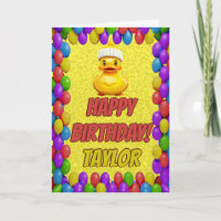 Rubber Duck Personalised Fun Greeting Birthday