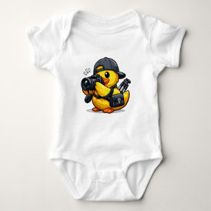 Rubber Duck Photographer Baby Bodysuit