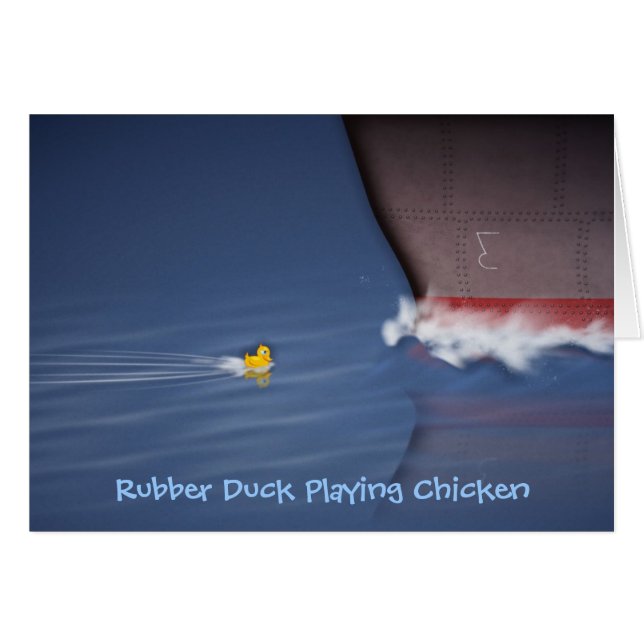 Rubber Duck Playing Chicken (Front Horizontal)