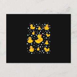 Rubber Duck Print Announcement Postcard
