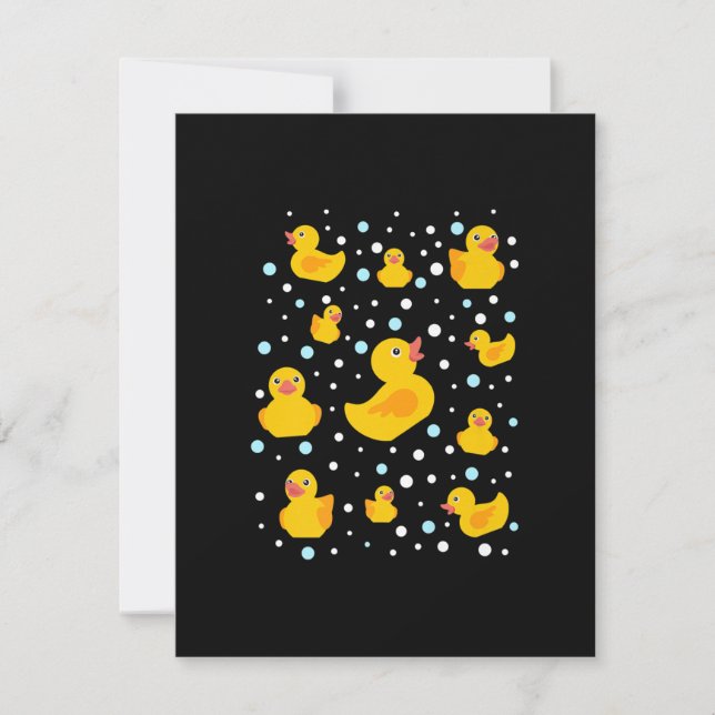 Rubber Duck Print Invitation (Front)