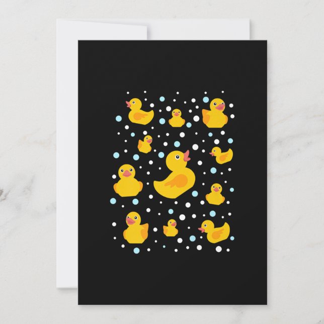 Rubber Duck Print Invitation (Front)