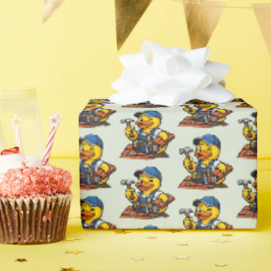 Rubber Duck Roofer Wrapping Paper