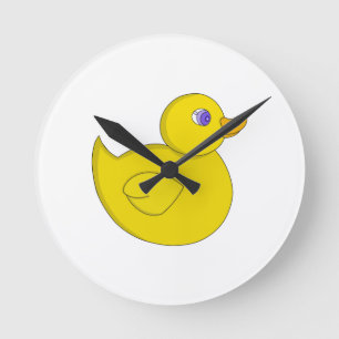 Rubber Duck Round Clock