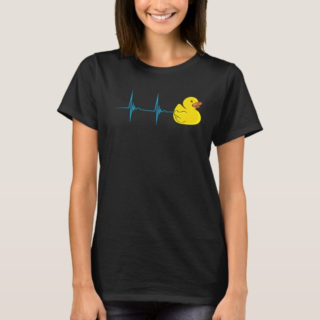 Rubber Duck  Rubber Duck  Heartbeat Ekg Pulse T-Shirt (Front)