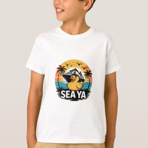 Rubber Duck Sea Ya Cruise Ship Vacation Family Mat T-Shirt