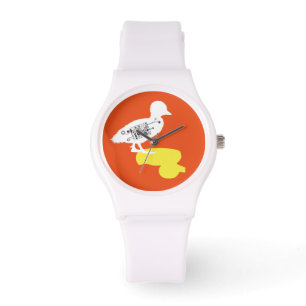 Rubber Duck-Shadow Duck White Sporty Watch