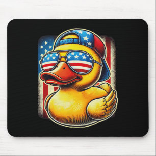 Rubber Duck Shirt Usa Flag Gift Funny Duckie Cool  Mouse Pad
