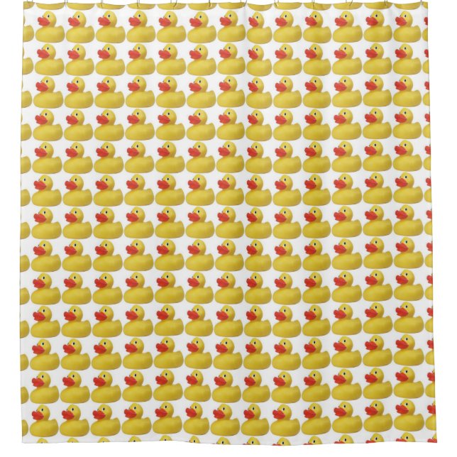 Rubber Duck Shower Curtain by Duckheap. (Front)