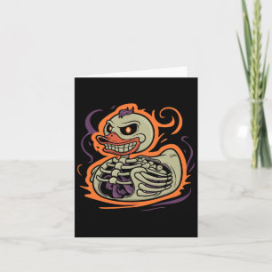 Rubber Duck Skeleton Rubber Duckie Costume Party Card