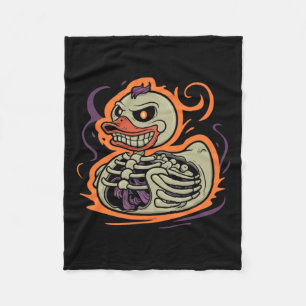 Rubber Duck Skeleton Rubber Duckie Costume Party Fleece Blanket