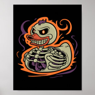 Rubber Duck Skeleton Rubber Duckie Costume Party Poster