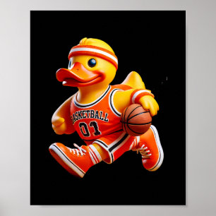 Rubber Duck Sketll Player Ducky Duckie Men Women K Poster