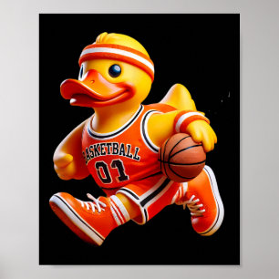 Rubber Duck Sketll Player Ducky Duckie Men Women K Poster