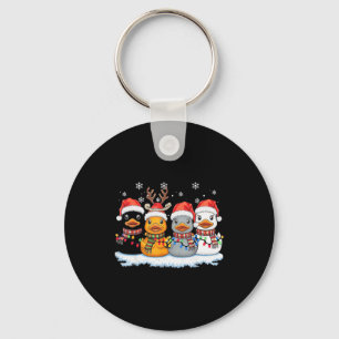 Rubber Duck Squad Christmas Light Reindeer Crew Xm Key Ring