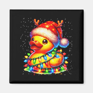 Rubber Duck Squad Christmas Light Reindeer Crew Xm Magnet