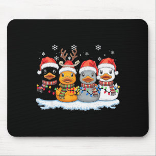 Rubber Duck Squad Christmas Light Reindeer Crew Xm Mouse Pad