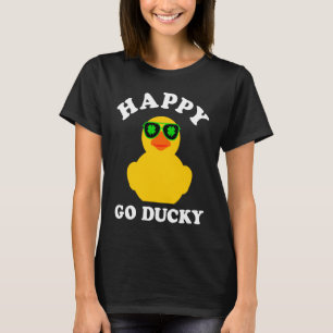 Rubber Duck Sunglasses Happy Go Ducky Pun St Patri T-Shirt