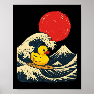 Rubber Duck Surfing Japanese _3  Poster