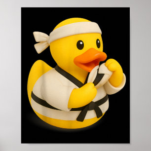 Rubber Duck Taekwondo Ducky Duckie Men Women Kids Poster