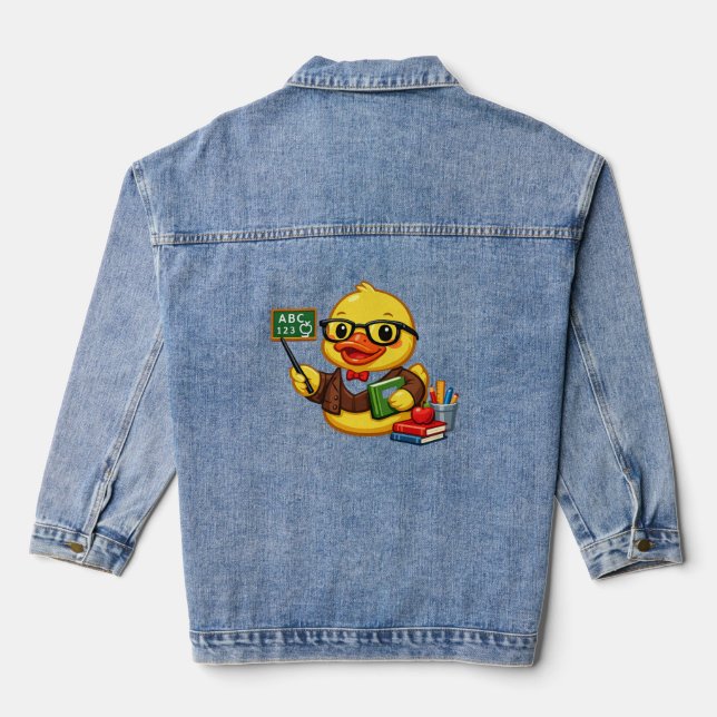 Rubber Duck Teacher Denim Jacket (Back)
