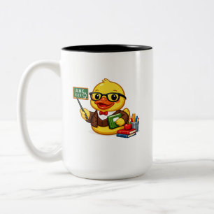 Rubber Duck Teacher Two-Tone Coffee Mug