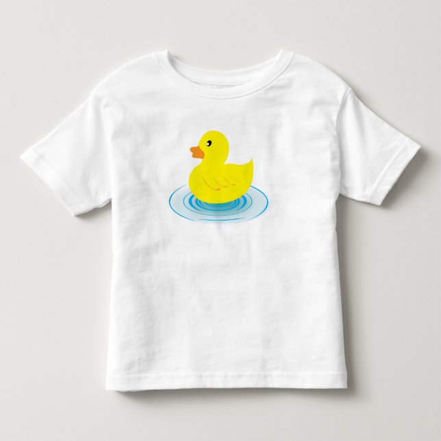 Rubber Duck Toddler Ruffle Tee (Front)