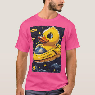 Rubber Duck Ufo Invasion - A Quirky Galactic Bath T-Shirt
