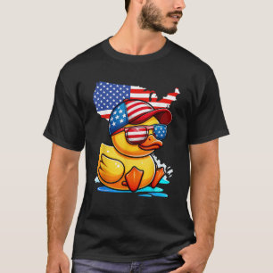 Rubber Duck USA Flag Funny Duckie Cool Vintage Duc T-Shirt