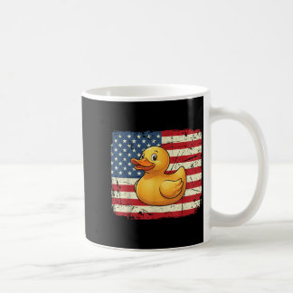 Rubber Duck USA Flag Independence Day Bath Duck Coffee Mug