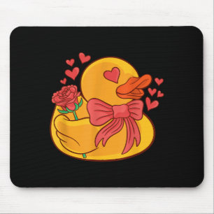Rubber Duck Valentines Day Rubber Duckie Mouse Pad