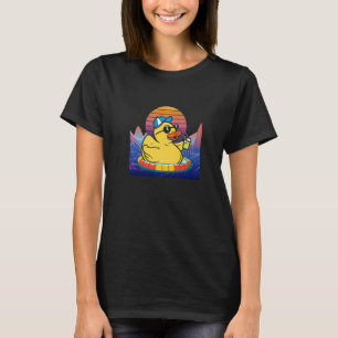 Rubber Duck Vaporwave Landscape Rubber Duck T-Shirt