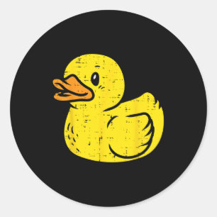 Rubber Duck Vintage Ducky Duckie Boys Girls Kids W Classic Round Sticker