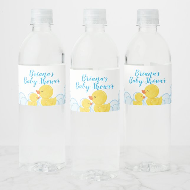 Rubber Duck Water Bottle Label (Bottles)