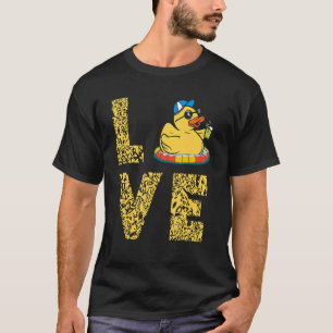 Rubber Duck Water Play Time Leopard Love Rubber Du T-Shirt