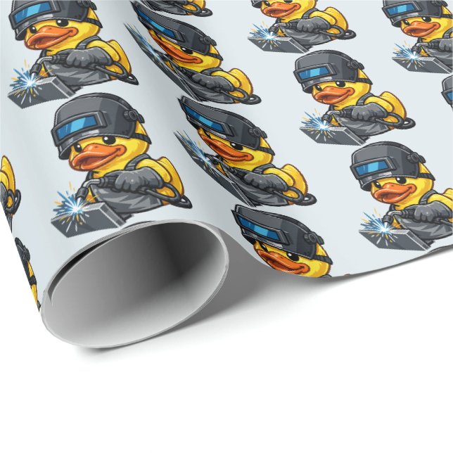 Rubber Duck Welder Wrapping Paper (Roll Corner)