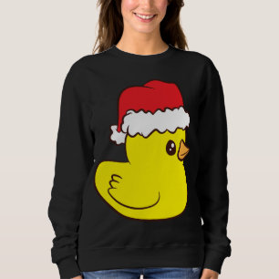 Rubber Duck With Santa Hat Cute Rubber Duck Christ Sweatshirt