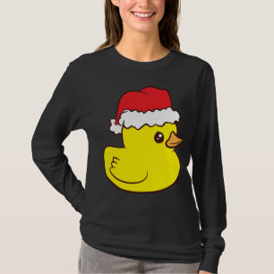 Rubber Duck With Santa Hat Cute Rubber Duck Christ T-Shirt