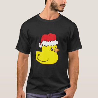 Rubber Duck With Santa Hat Cute Rubber Duck Christ T-Shirt