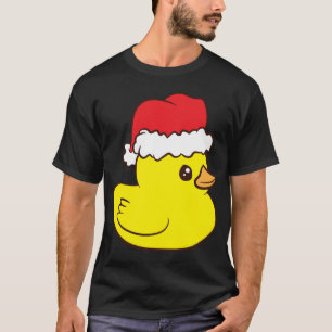 Rubber Duck With Santa Hat Cute Rubber Duck Christ T-Shirt