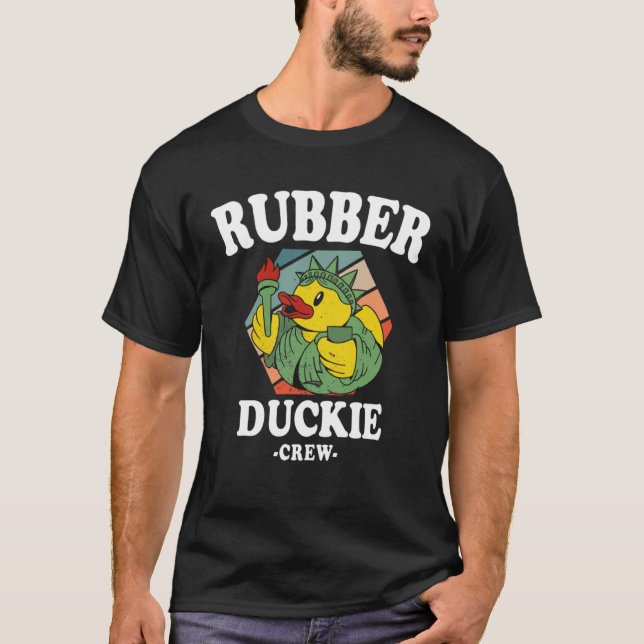 Rubber Duck Yellow Duckie Crew Bath Ducks Duckling T-Shirt (Front)