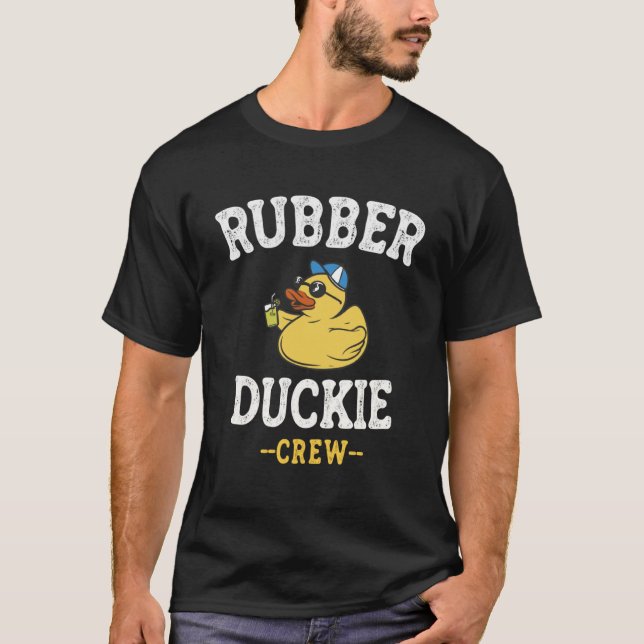 Rubber Duck Yellow Duckie Crew Bath Ducks Duckling T-Shirt (Front)
