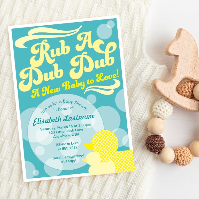 Rubber Duckie Baby Shower Invitation (Creator Uploaded)
